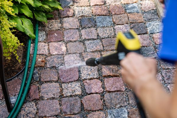 Paver Sidewalk Cleaning in San Marcos